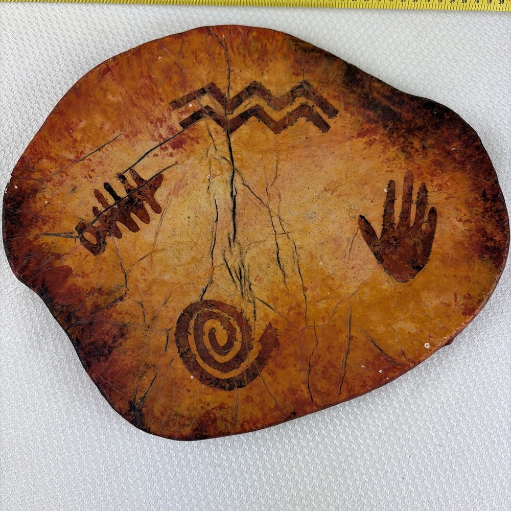 Odyssey Creations Hopi Indian Art RARE Pottery Wall Plate / 2001 Handmade